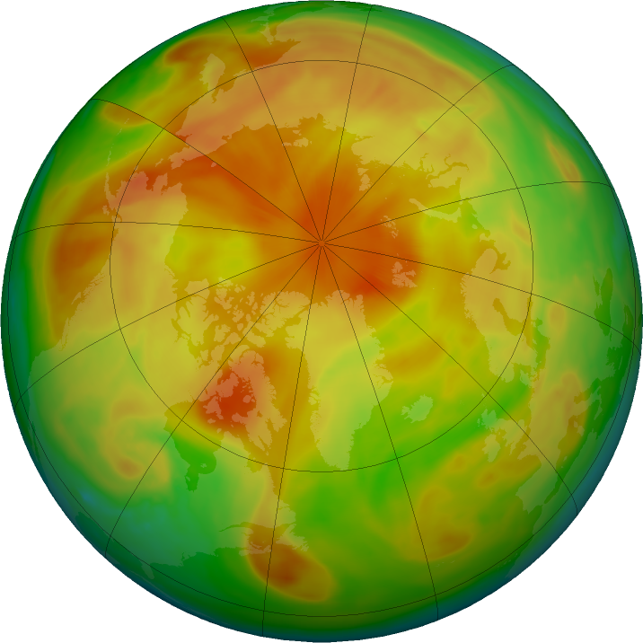 Arctic ozone map for 24 April 2022